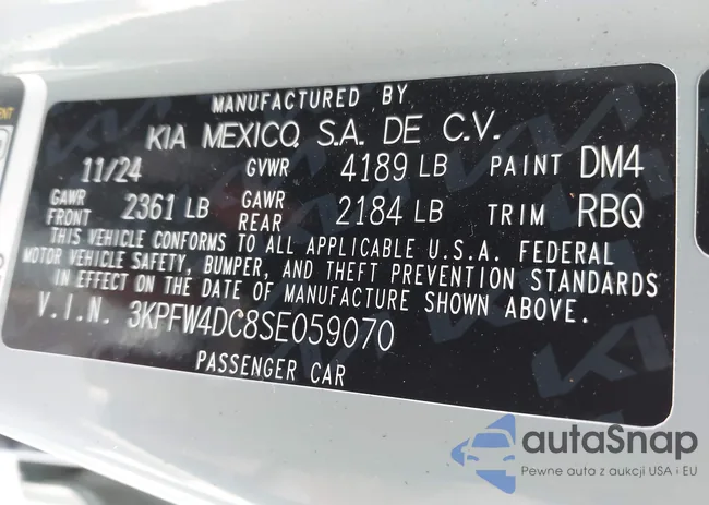 3KPFW4DC8SE059070: 43186306