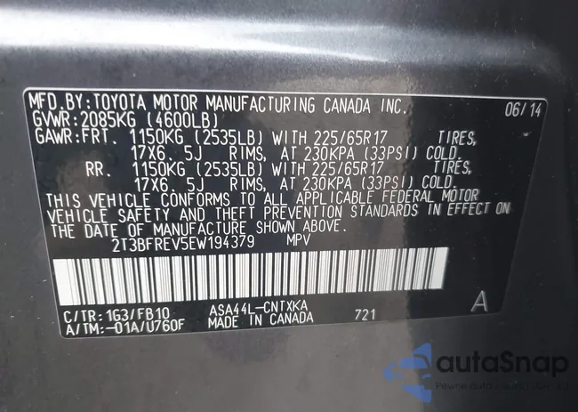 2T3BFREV5EW194379: 43186325