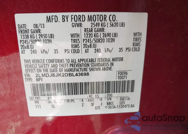 2LMDJ8JK2DBL43698: 43186330