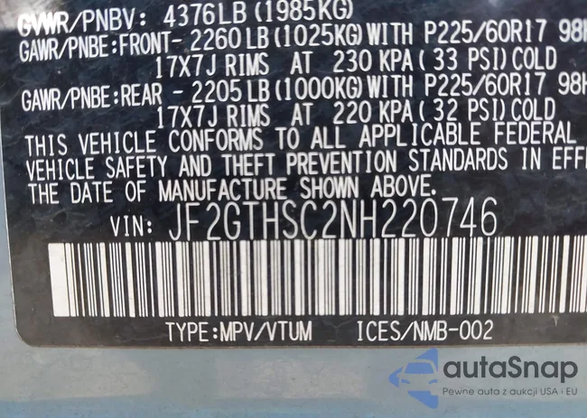 JF2GTHSC2NH220746: 43186390