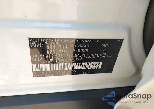 4T3B6RFV2MU029547: 43186509