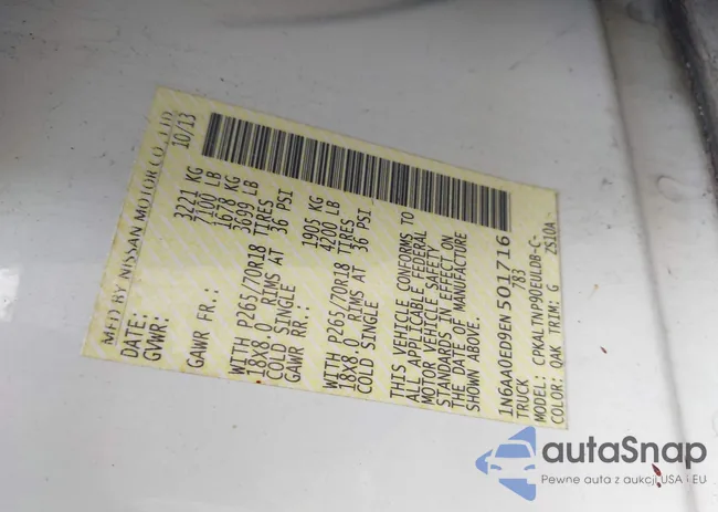 1N6AA0ED9EN501716: 43186525