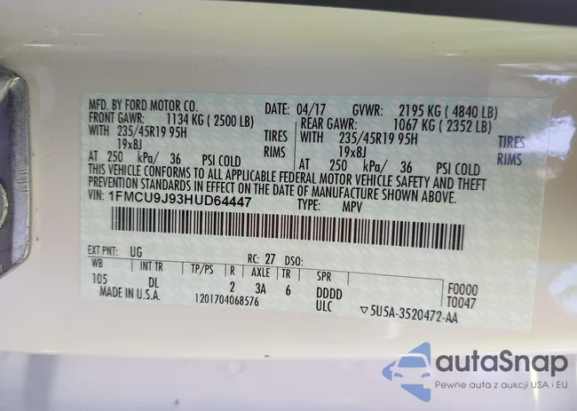 1FMCU9J93HUD64447: 43185608