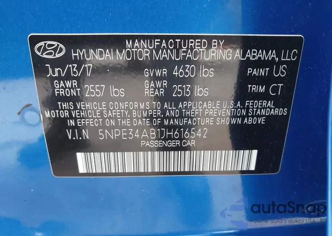 5NPE34AB1JH616542: 43185612