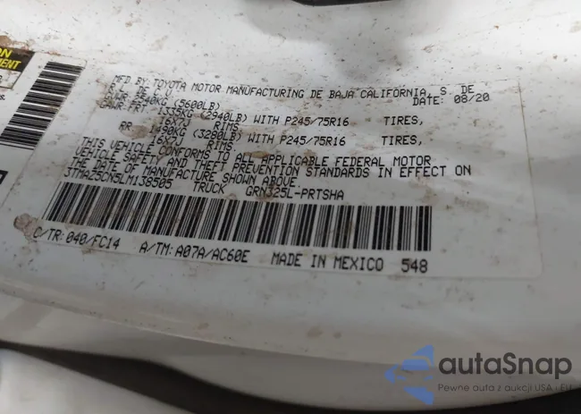 3TMAZ5CN5LM138505: 43185640