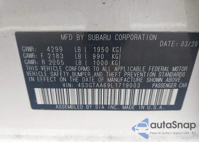 4S3GTAA69L1719003: 43185641