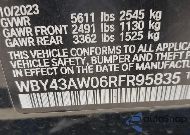 WBY43AW06RFR95835: 43185662