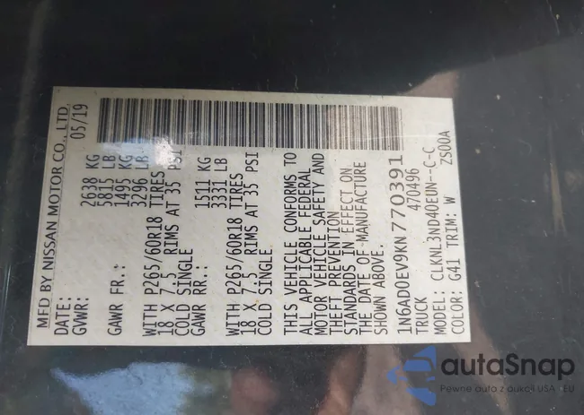 1N6AD0EV9KN770391: 43185733