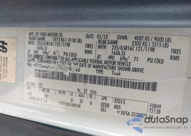 1FTNR2CG8FKA99292: 43185873