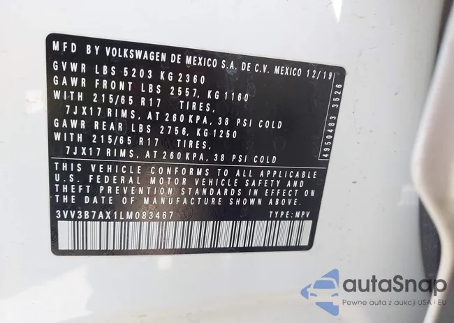 3VV3B7AX1LM083467: 43185891