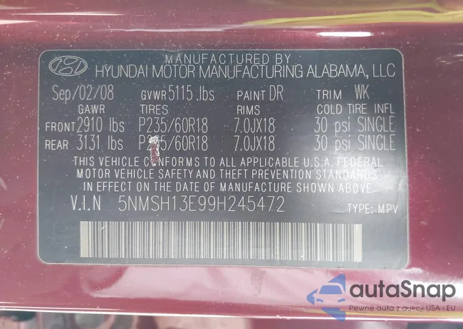 5NMSH13E99H245472: 43185896