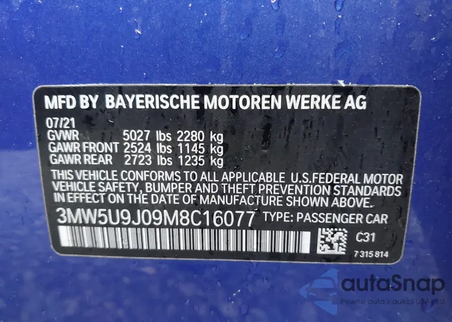 3MW5U9J09M8C16077: 43185908