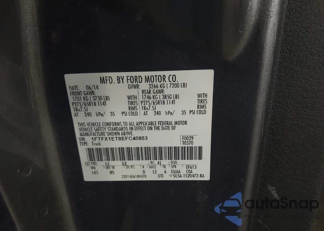 1FTFX1ET8EFC40853: 43185919