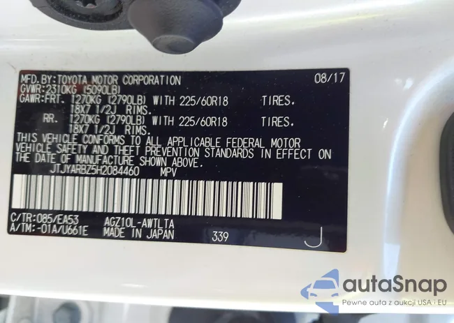 JTJYARBZ5H2084460: 43185948