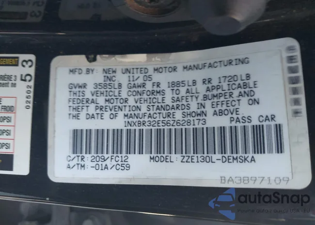 1NXBR32E56Z628173: 43186992