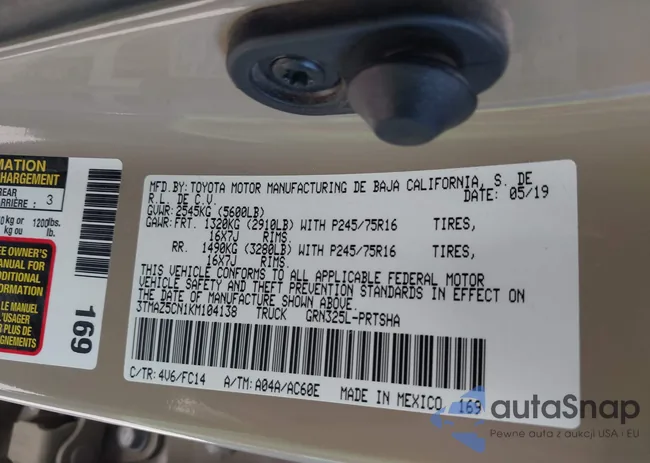 3TMAZ5CN1KM104138: 43186998