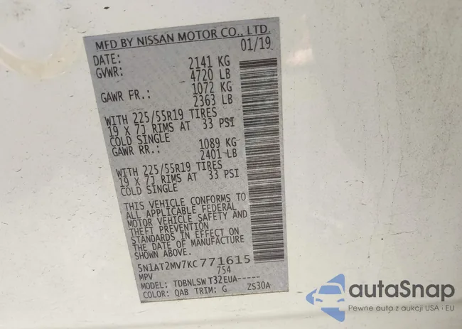 5N1AT2MV7KC771615: 43187065