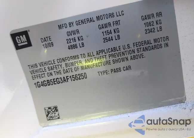 1G4GB5EG3AF156250: 43187094