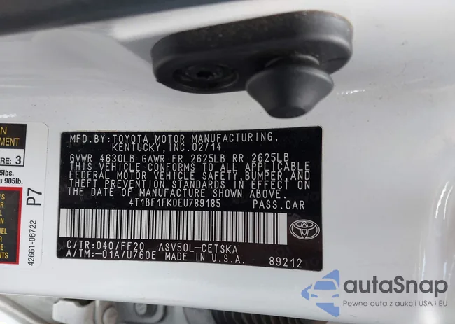 4T1BF1FK0EU789185: 43187120