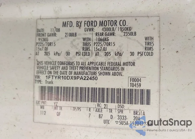 1FTYR10DX9PA22450: 43187161