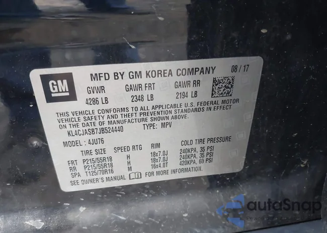 KL4CJASB7JB524440: 43187197