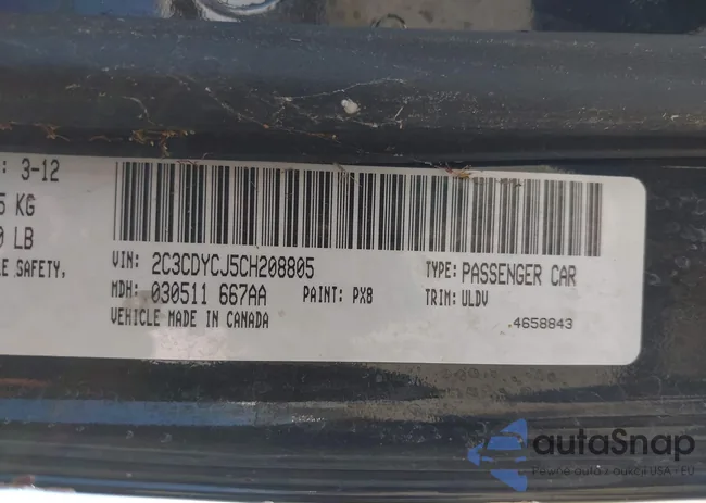 2C3CDYCJ5CH208805: 43187211