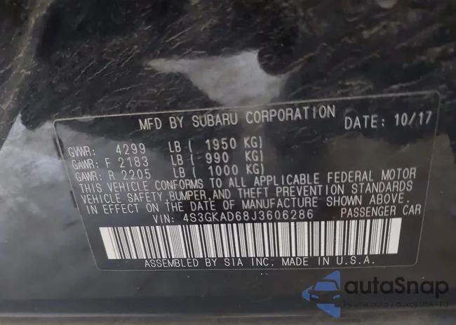 4S3GKAD68J3606286: 43187287