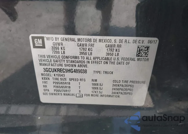 3GCUKREC9HG489038: 43187334