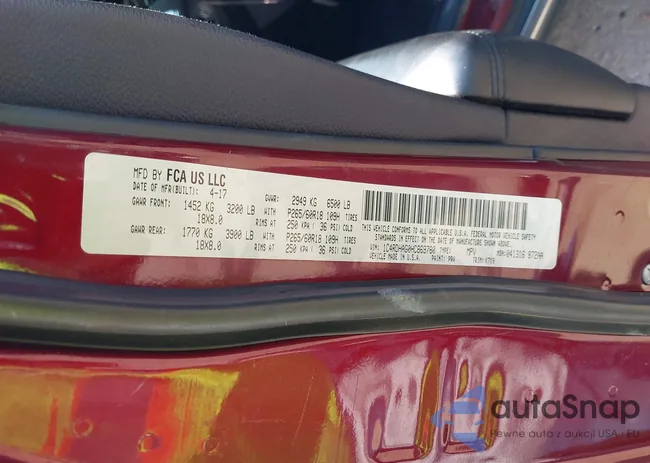 1C4RDHAG0HC869780: 43187375