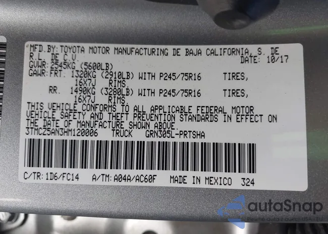 3TMCZ5AN3HM120006: 43187431