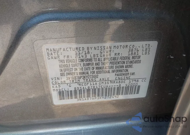 3N1AB7AP3KY272492: 43187449