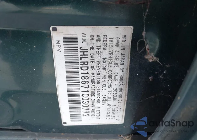 JHLRD18671C030772: 43187489