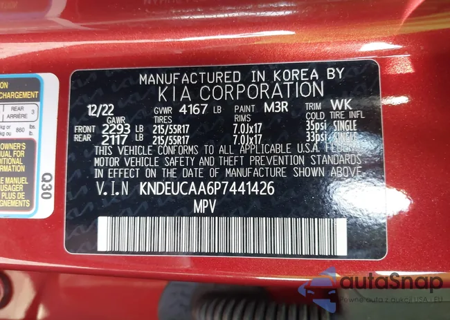 KNDEUCAA6P7441426: 43187508