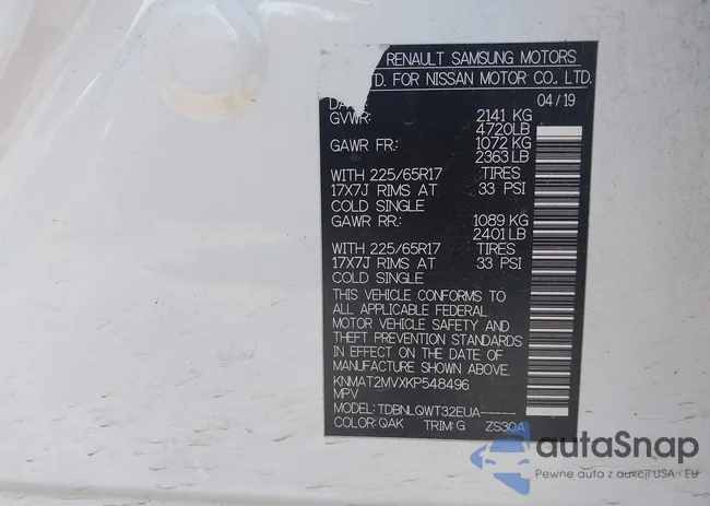 KNMAT2MVXKP548496: 43187561