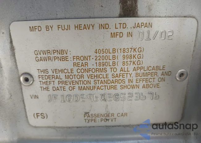 JF1GD296X2G523676: 43186590