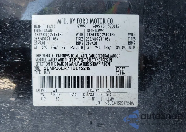 2LMPJ6LR7HBL15249: 43186603