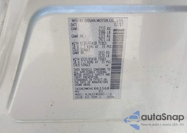 5N1DR2MM5HC663568: 43186630