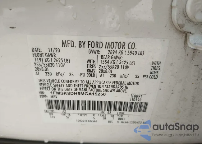 1FMSK8DH5MGA15250: 43186718