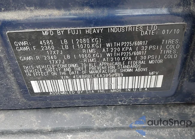 4S4BRBLC6A3351989: 43186737