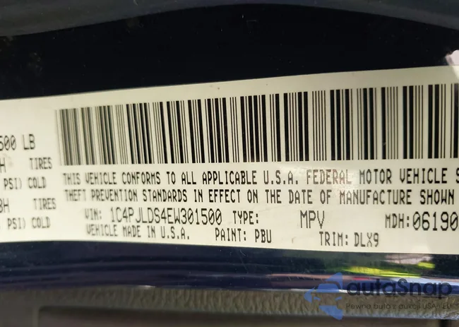 1C4PJLDS4EW301500: 43186815