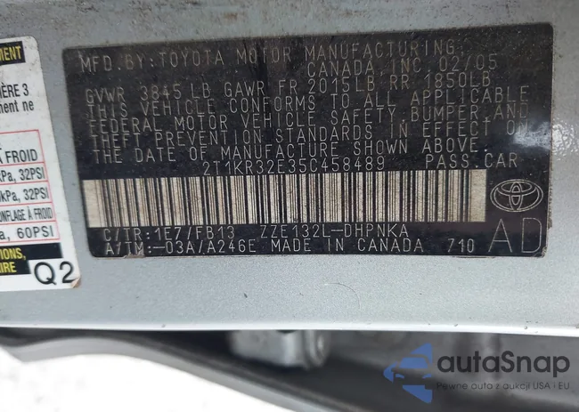 2T1KR32E35C458489: 43186828