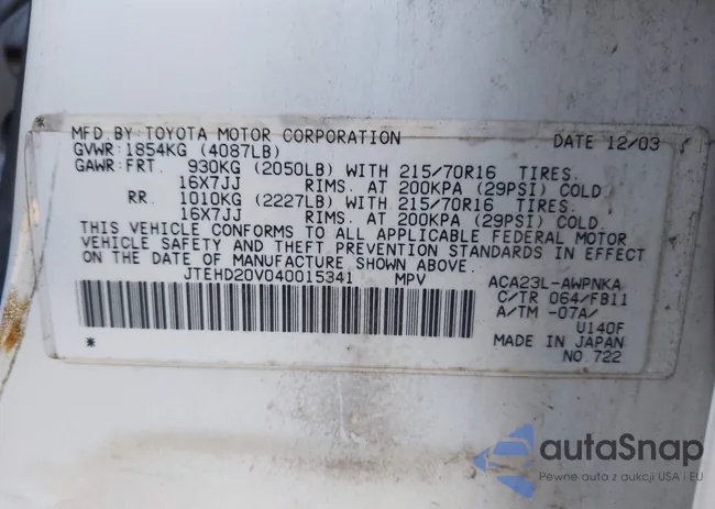 JTEHD20V040015341: 43186915