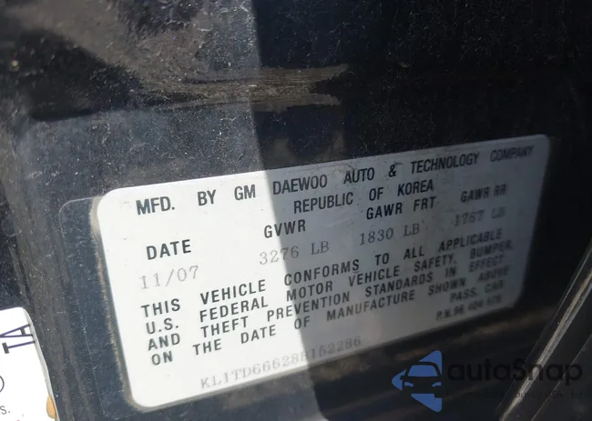 KL1TD66628B152286: 43186980