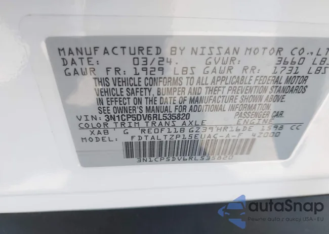 3N1CP5DV6RL535820: 43188034