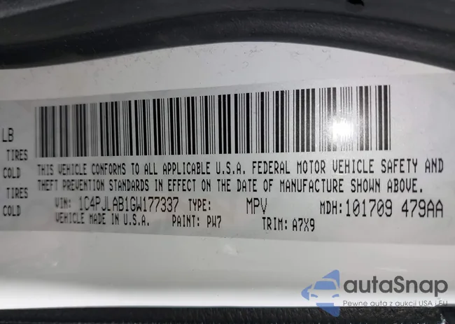 1C4PJLAB1GW177337: 43188098