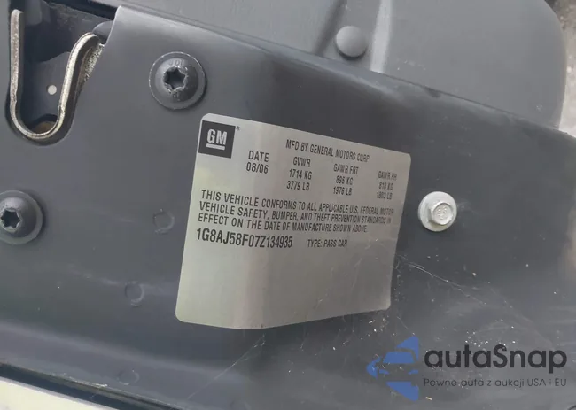 1G8AJ58F07Z134935: 43187592