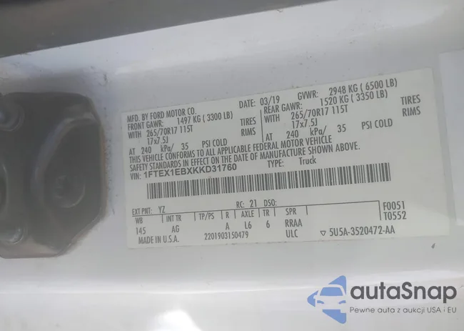 1FTEX1EBXKKD31760: 43187752