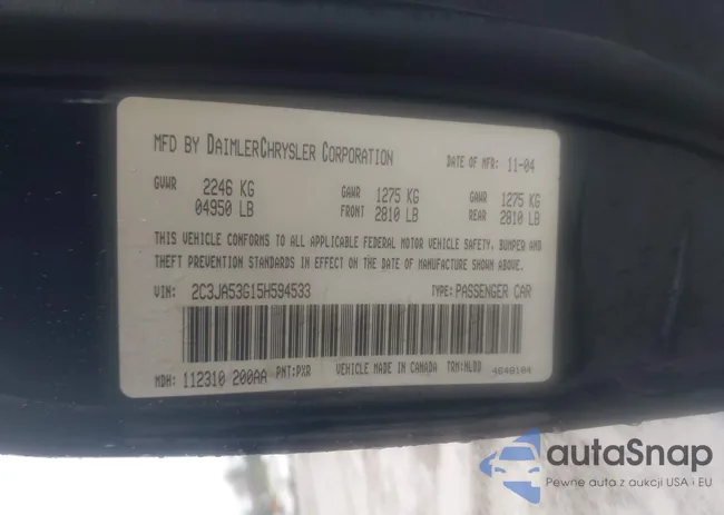 2C3JA53G15H594533: 43187791