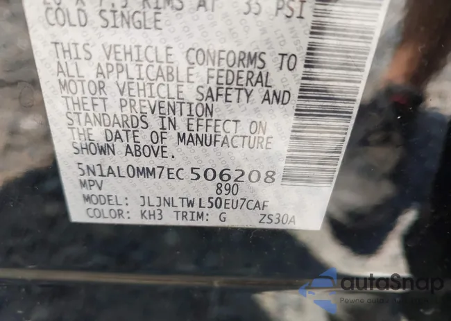 5N1AL0MM7EC506208: 43187801