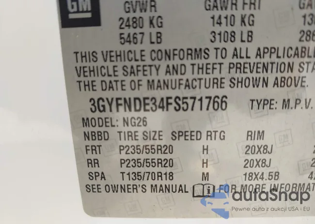 3GYFNDE34FS571766: 43187863